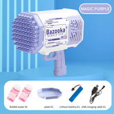 69 Holes Rechargeable Battery Soap Bubble Machine Gun for Adults and Children